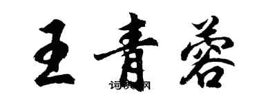 胡问遂王青蓉行书个性签名怎么写