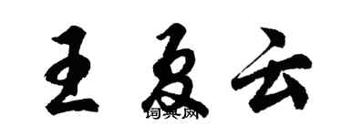 胡问遂王夏云行书个性签名怎么写