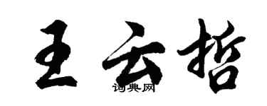 胡问遂王云哲行书个性签名怎么写