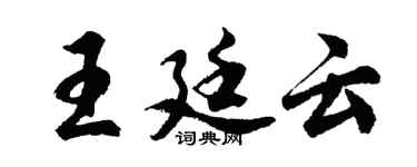 胡问遂王廷云行书个性签名怎么写