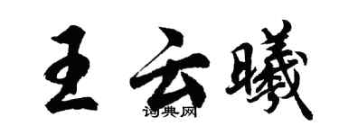 胡问遂王云曦行书个性签名怎么写