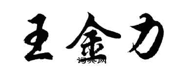 胡问遂王金力行书个性签名怎么写