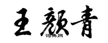 胡问遂王颜青行书个性签名怎么写