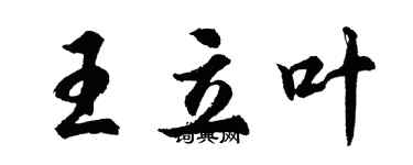 胡问遂王立叶行书个性签名怎么写