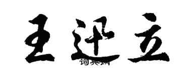 胡问遂王迅立行书个性签名怎么写