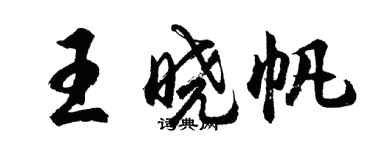 胡问遂王晓帆行书个性签名怎么写