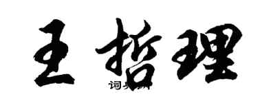 胡问遂王哲理行书个性签名怎么写