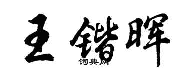 胡问遂王锴晖行书个性签名怎么写