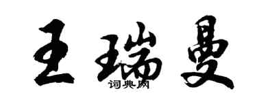 胡问遂王瑞曼行书个性签名怎么写