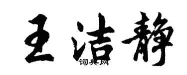 胡问遂王洁静行书个性签名怎么写