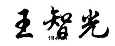 胡问遂王智光行书个性签名怎么写