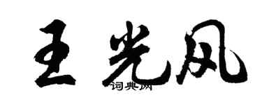 胡问遂王光风行书个性签名怎么写