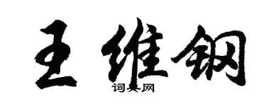 胡问遂王维钢行书个性签名怎么写