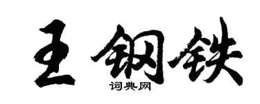 胡问遂王钢铁行书个性签名怎么写