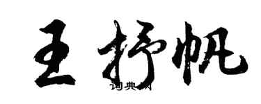 胡问遂王抒帆行书个性签名怎么写