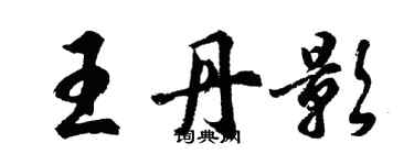 胡问遂王丹影行书个性签名怎么写