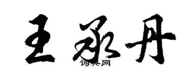 胡问遂王承丹行书个性签名怎么写