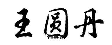胡问遂王圆丹行书个性签名怎么写
