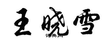 胡问遂王晓雪行书个性签名怎么写