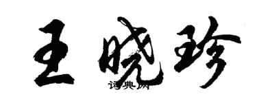 胡问遂王晓珍行书个性签名怎么写