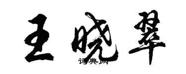 胡问遂王晓翠行书个性签名怎么写