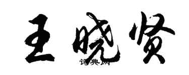 胡问遂王晓贤行书个性签名怎么写