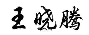 胡问遂王晓腾行书个性签名怎么写