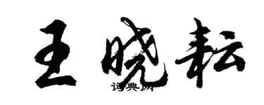 胡问遂王晓耘行书个性签名怎么写