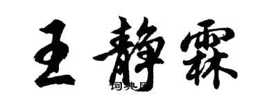 胡问遂王静霖行书个性签名怎么写