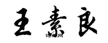 胡问遂王素良行书个性签名怎么写