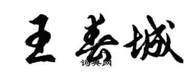 胡问遂王春城行书个性签名怎么写