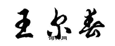 胡问遂王尔春行书个性签名怎么写