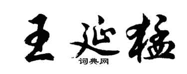 胡问遂王延猛行书个性签名怎么写