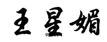 胡问遂王星媚行书个性签名怎么写