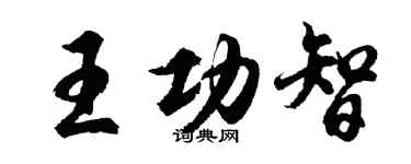 胡问遂王功智行书个性签名怎么写