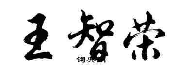 胡问遂王智荣行书个性签名怎么写