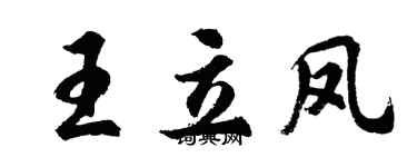 胡问遂王立凤行书个性签名怎么写