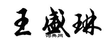 胡问遂王盛琳行书个性签名怎么写