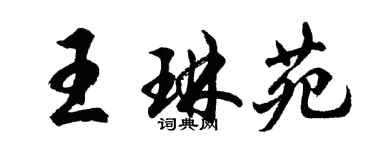 胡问遂王琳苑行书个性签名怎么写