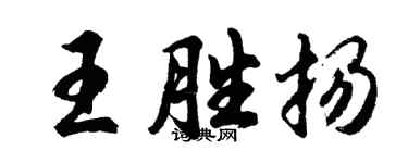 胡问遂王胜扬行书个性签名怎么写