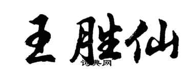 胡问遂王胜仙行书个性签名怎么写