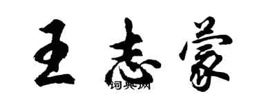 胡问遂王志蒙行书个性签名怎么写