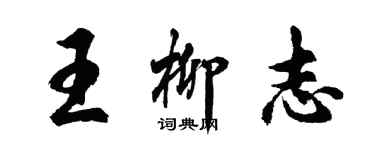 胡问遂王柳志行书个性签名怎么写