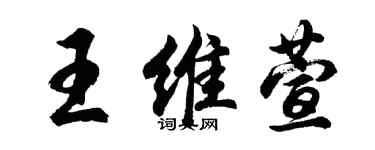 胡问遂王维萱行书个性签名怎么写