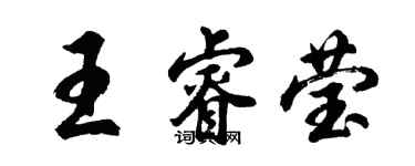 胡问遂王睿莹行书个性签名怎么写