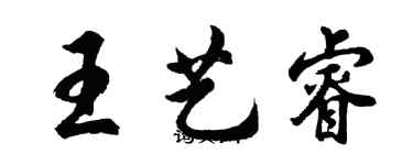 胡问遂王艺睿行书个性签名怎么写