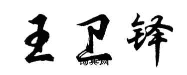 胡问遂王卫铎行书个性签名怎么写
