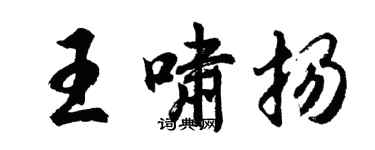 胡问遂王啸扬行书个性签名怎么写