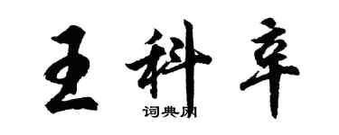胡问遂王科辛行书个性签名怎么写