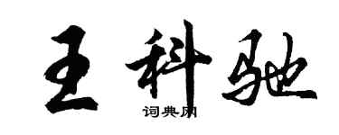 胡问遂王科驰行书个性签名怎么写